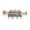 Armen Living Nofi Outdoor Patio 9 Piece Dining Set in Charcoal Finish with Taupe Cushions SETODNODIBE - alternate 1